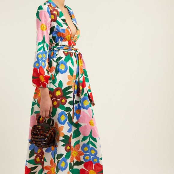 SOLD Mara Hoffman LUNA Floral V Neck Maxi Dress - Picture 4 of 8